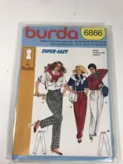 Burda Sewing Pattern 6866 Woman's Pleated Pants 8-40