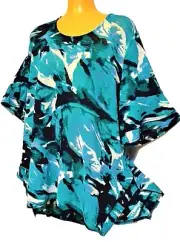 TS TAKING SHAPE PETITE plus size S / 16 Green Oasis Top stretch stretch NWT!