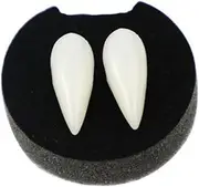 Vampire Teeth, 1 Pair Halloween Artificial Vampire Fangs Decoration with Box, 17mm Fake Vampire Fangs, Halloween Party Props Fangs, Vampire Teeth Dentures