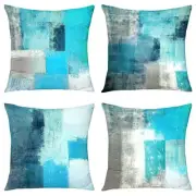 Alricc Teal Throw Pillow Cover,Pack of 4 Soft Velvet Decorative Cushion Cover...