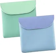 SHERCHPRY 2Pcs Portable Sanitary Napkin Storage Bag PU Pouch Reusable Holder for Sanitary Napkins Stylish Organizer for Travel and Everyday Use