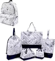 COLORFUL CANDY STYLE NU302100 School Entrance School Entrance 6-Piece Set, Lesson Bag, Shoe Case, Drawstring Bag, Gymnastics Clothing Bag, Lunch Bag, Cup Bag, Small Items, Rucksack, Whale and Logbook,