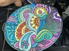 18x18lazy Susan In Pastel Colors. Whimsical And One Of A Kind