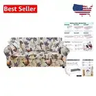 Floral Stretch Fit Sofa Covers for 3 Cushion Couch - Machine Washable Elegance