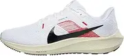 [Nike] Air Zoom Pegasus 40 EK Men's Running Shoes, White/Black/Chili Red/Coconut Milk, Size 10.5