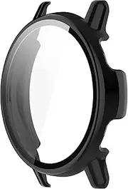 Muovrto Case for Garmin Vivoactive 5,Full Coverage PC Protective Cover with Tempered Glass Screen Protector