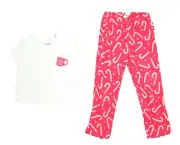 Old Navy Cozy 4-Piece Micro Fleece Printed Pajama Set Winter Dream Girls Sz S