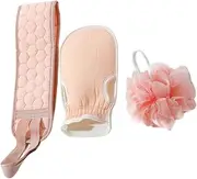 OSOLADY 1 Set Bathing Gloves Exfoliating Back Scrubber with Long Straps for Convenient Shower Accessories for Body Cleaning for Home Use and Portable Storage