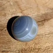 AGATE MARBLE SPHERE, 20MM BLUE EYE AGATE QUARTZ CRYSTAL, URUGUAY AGATE MARBLE