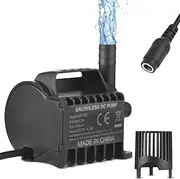 Submersible 12V Water Pump Electric 360L/H Small Fountain Pump with Max 9.2ft Lift, 6.5ft DC Female Plug and Suction Cup Base, Portable Pump for Fish Tank, Pond, Aquarium, Pet Drinking