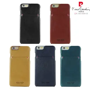 皮爾卡登5.5吋日系簡約真皮卡袋手機殼/保護殼/皮套 iPhone6/6s Plus