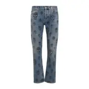 [Alexander Mcqueen] Alexander Mcqueen-Blue Cotton Jeans-Uomo 50 IT