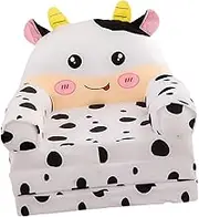 Leefasy Kids Foldable Sofa for Boys Girls Small Cartoon Cute Flip Open Comfortable Floor Couch Children Sofa Bed for Bedroom Nursery, White