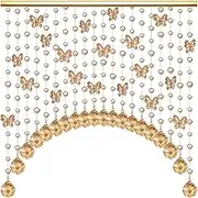 Hanging Room Divider, Hanging Room Divider Arched Beaded Curtain,Home Decor Doorway Crystal Glass Bead Curtains Door Screen Divider,Living Room Bedroom Window Wedding Decoration