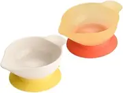 FOYTOKI 2pcs Small Suction Bowls for Non Slip Fall Bowls Adorable Design Easy to Clean for Self Feeding Weaning