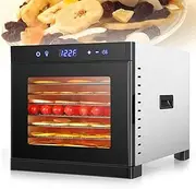Commercial Fruit Dryer Machine, 6/8 Tray Food Dehydrator, Household Pet Snacks Meat Jerky Air Dryer, 35℃-75℃ Intelligent Temperature Control, for Drying Fruit,Meat And Vegetables 8 floors A