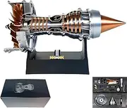 Jet Aircraft Turbofan Turbojet Engine Model Kit, Simulation Aircraft Turbojet Engine Rotatable Model, Aero Mechanical Science, Gift, Education Display, Desktop Toy (Light)