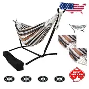 Brazilian Style Portable Double Bed with U-Shaped Stand - Perfect for Camping