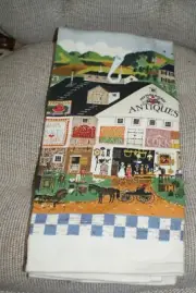 Kay Dee Designs Peppercricket Farm Towel NEW Antiques Quilts Horse Buggy Toys