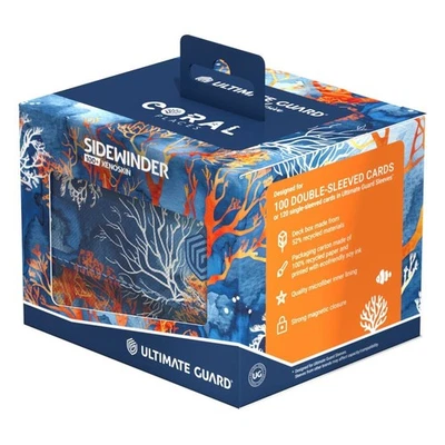 Ultimate Guard Sidewinder 100+ Deck Case Xenoskin Coral Places Fiery Reef