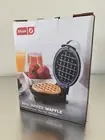 New Dash Mini Waffle Maker 4" Nonstick Cooking Surface 350 Watts WHITE