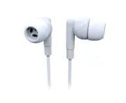 Laser Wired In-Ear Earbuds Earphones Headphones w/In-Line Mic 1.2m Elegant White