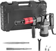 Black 1000 Watt Electric Demolition Jackhammer With Chisels And Case