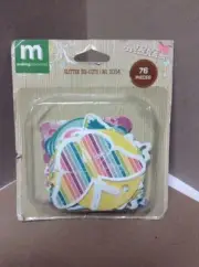 Glitter Die Cuts 76 Pieces Making Memories 31354 Just Chillin'-SHIPS FREE !!!