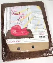 Cat Window Bed Attaches to Window Ledge Carpeted Indoor Cat Shelf