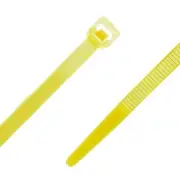 Yellow Nylon Cable Ties 300mm of 100 Durable Zip Ties for Organizing