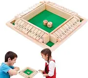 Shut The Box Game Wooden | Family Wooden Board Table Math Games | 2-4 Players Enhances Math Decision-Making Skills Addition Training for Kids, for Family Classroom Party