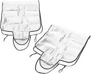 2pcs Heavy Duty Windshield Cover for Snow Protection All Weather Frost Guard Sunshade for Cars Material Easy to Install