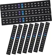 COLLBATH 10pcs Paper Aquarium Decorate Sticker Brewing Thermometer Strip Thermometer Sticker for Wine Jar Thermometer Sticker Brewing Supplies Liquid Crystal Stickers Thermometer Number