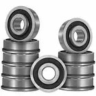 10Pcs Flanged Ball Bearings ID 5/8" x OD 1-3/8" for Lawn Mower, Wheelbarrows