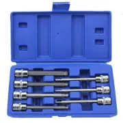 7-Pieces 3/8" Ball End Long 4.3" SAE Hex Allen Bits Sockets Wrench / Case