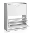 Artiss Shoe Rack Storage Cabinet Wooden Organiser Shelf Cupboard 24 Pairs White