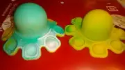 NEW 2021~POP! Fidget FunOctopus~Yellow/Green Swirl~Reversed~Calms Anxiety~3+