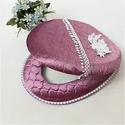 HDVCRNBAVW Thicken Toilet Seat Cover Set Zipper Two-Piece Toilet Case Glossy Bath Cushion Warm Bathroom WC Cover Washable Cover Set Toilet seat Cover(Pink)