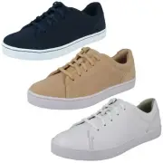 LADIES CLARKS LACE UP EVERYDAY CASUAL SHOES PAWLEY SPRINGS