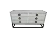 CLEARANCE - Athens Mirrored Dresser Table - Black