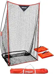 Football 7 ft x 4 ft Kicking Net - Sideline Practice for Punting or Place Kicks, Ultra-Portable Design with Weighted Sandbag