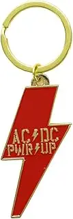 [AC/DC] Keyring PWR UP Bolt Band Logo Official Metal One Size