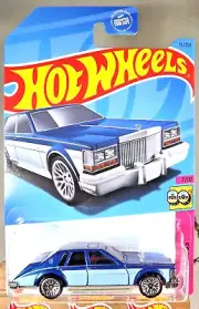 2023 Hot Wheels #75 HW: The '80s 7/10 '82 CADILLAC SEVILLE Blue w/Chrome Lace Sp