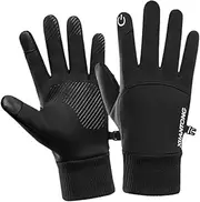 [BESPORTBLE] 1 Pair Gloves Fashion Gloves Warm Gloves Cycling Gloves Winter Sports Gloves Sports Gloves Nonslip Hand Gloves Touch Screen Black Cloth Men and Women Ski Gloves
