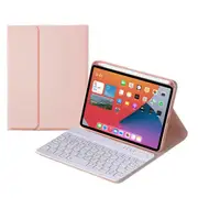 Wireless Keyboard For iPad Mini 6 Round key Keyboard Case With Pencil Holder-Pink