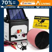 Fence Energiser 8KM Solar Powered Electric 2000M Poly Tape Outdoor Securit M-8KM