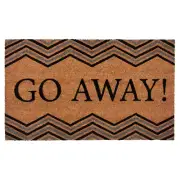 Go Away 18 In. X 30 In. Printed Coir Door Mat | (NEW) (FREE SHIPPING)
