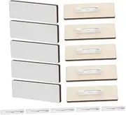 DOITOOL 10pcs Wooden Name Badges with Clips Blank DIY Sublimation Name Tags for Identification Tags with Easy Attach Pins for Events and Crafting