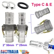 25/50mm 2”Inch BSP Camlock Type C E Aluminium Hose Fittings Fire Pump Hose Barb
