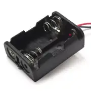 2 Cell 12V 23A Battery Holder Case Storage Open Container Box With Wire Black